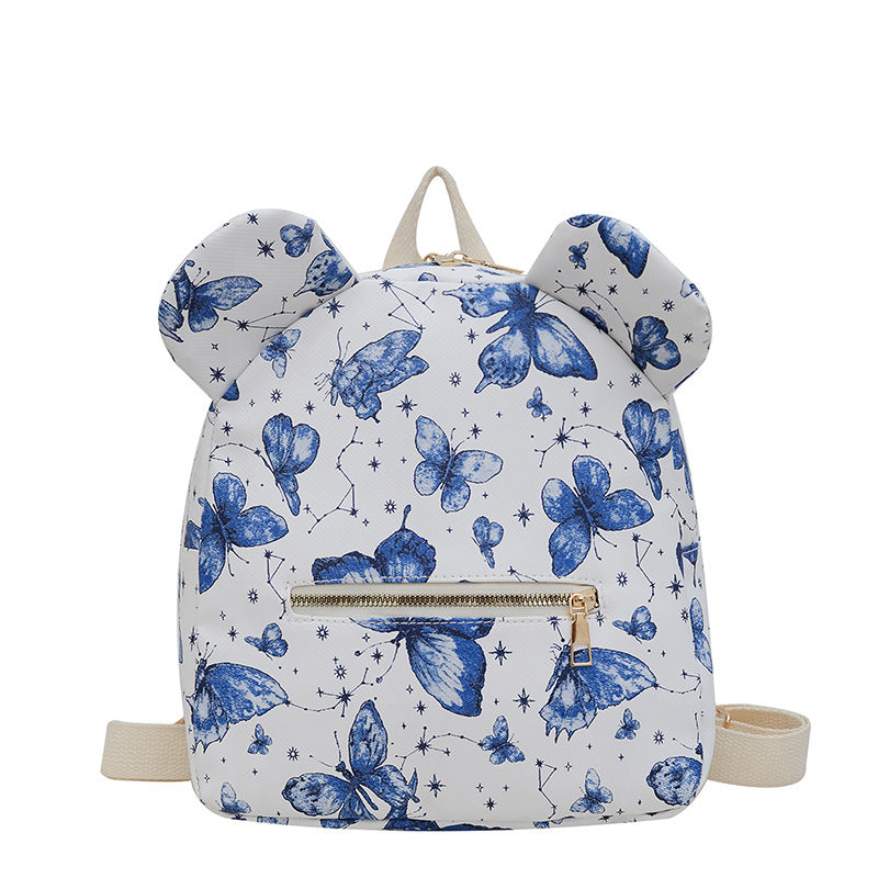 Süßer Schmetterlingsdruck Mini-Rucksack Karnz