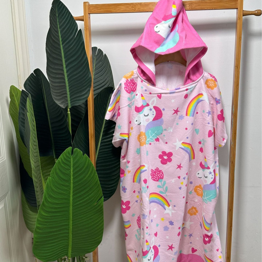 Kinder Haifisch-Design Kapuzenhandtuch Poncho Karnz