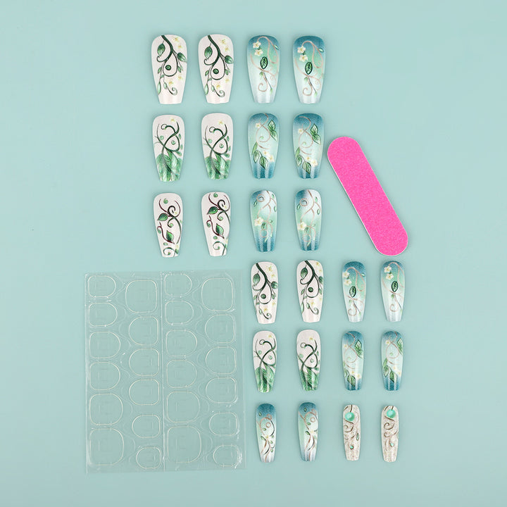 Kunstnägel Set mit floralen Designs Karnz
