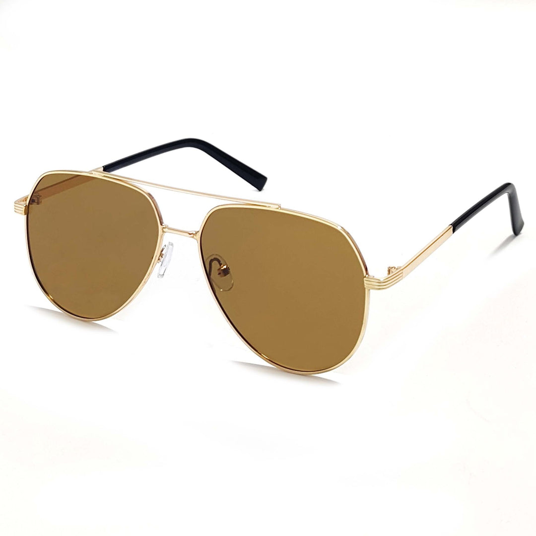 Herren modische Pilotensonnenbrille mit kontrastierenden Gläsern Karnz