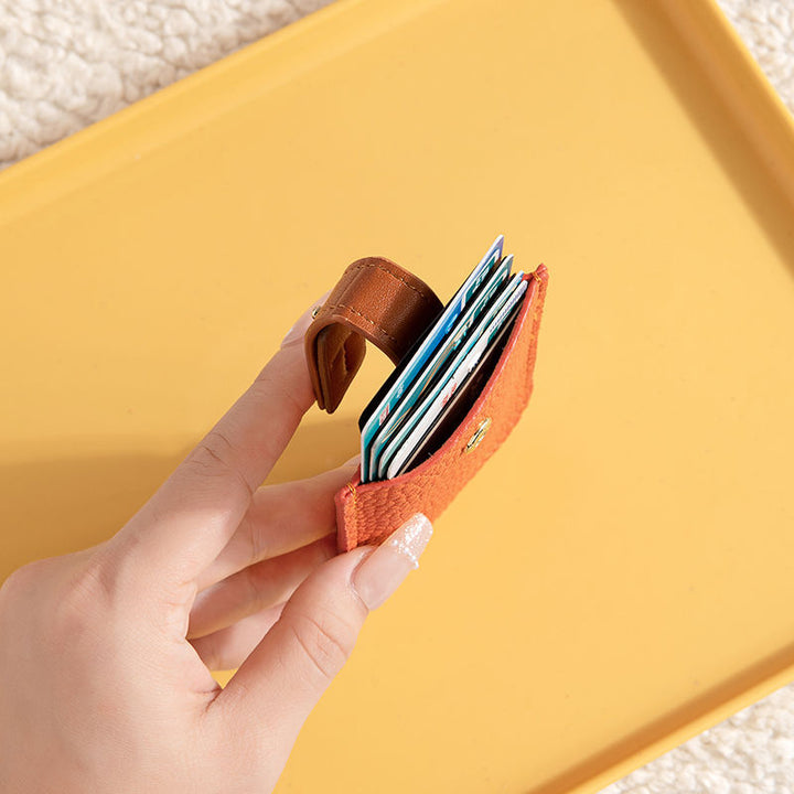 Minimalist RFID-blockierendes Lederkartenetui Karnz