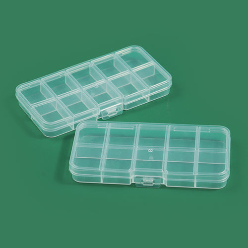 Modular transparente Multi-Compartment Lagerbox Karnz