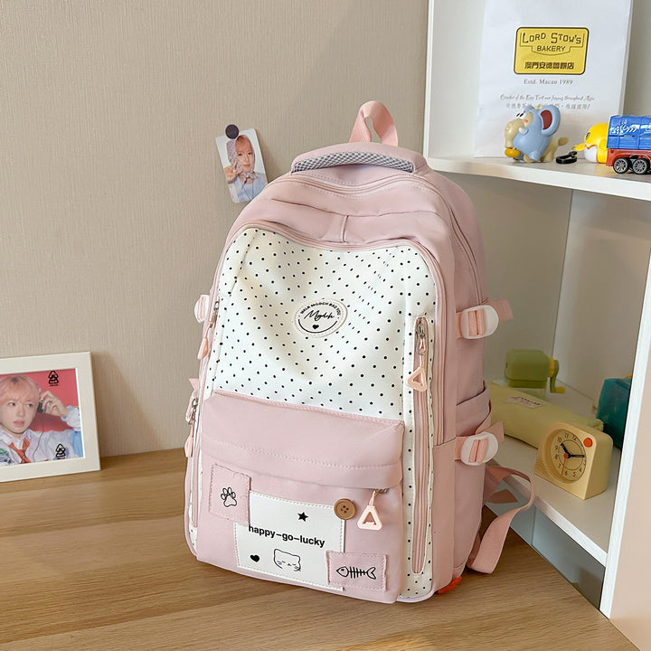 Verspielt Polka Dot Freizeit Rucksack Karnz