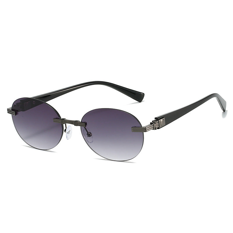Damen modische Sonnenbrille mit transparentem Rahmen und flexibler Nasenauflage Karnz