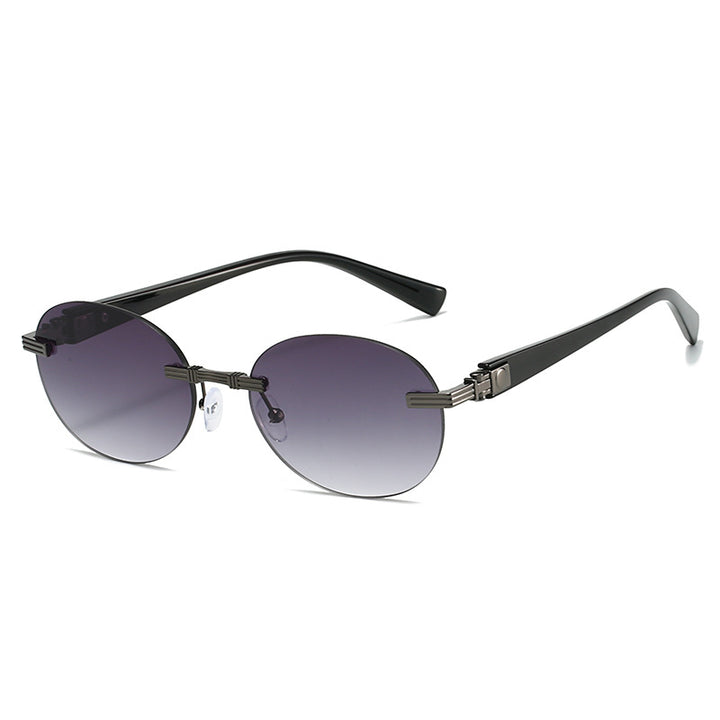Damen modische Sonnenbrille mit transparentem Rahmen und flexibler Nasenauflage Karnz