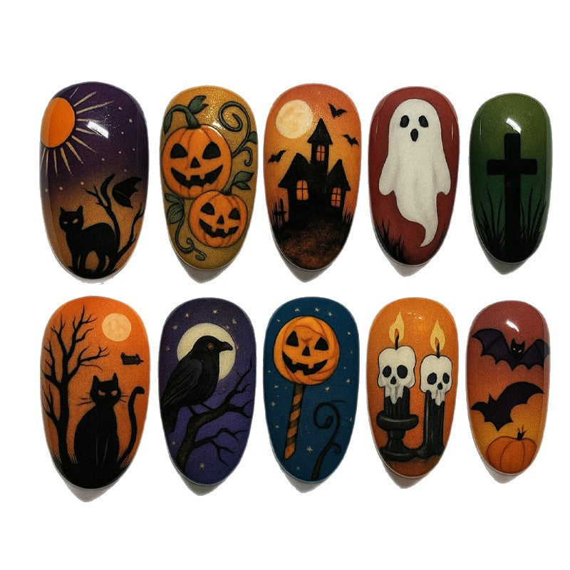 Halloween-Themen Press-On Nagelset Karnz 1788495816