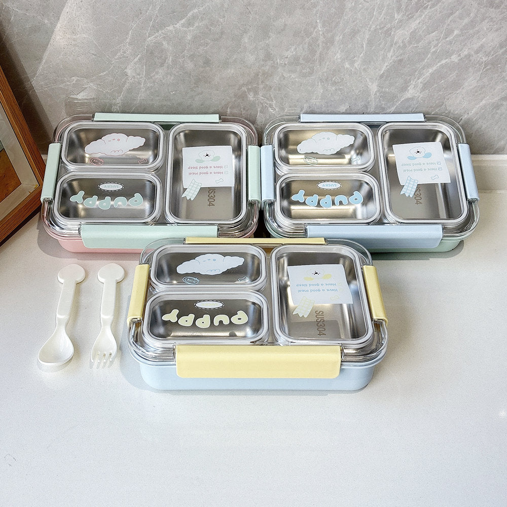Mehrfach-Compartment Lunchbox mit Besteck