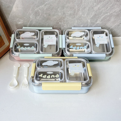 Mehrfach-Compartment Lunchbox mit Besteck