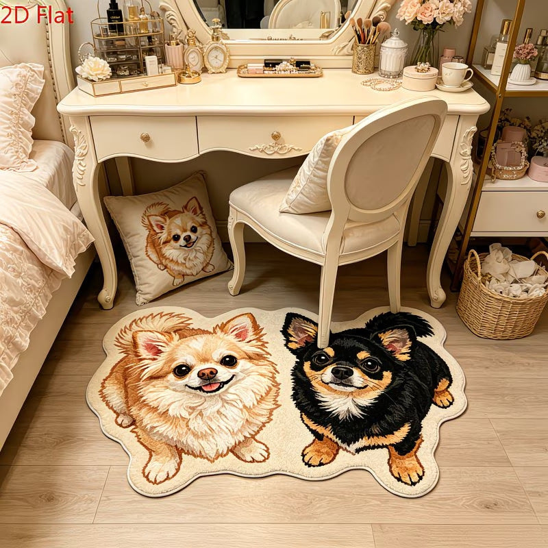 Niedlicher hunde-förmiger Teppich