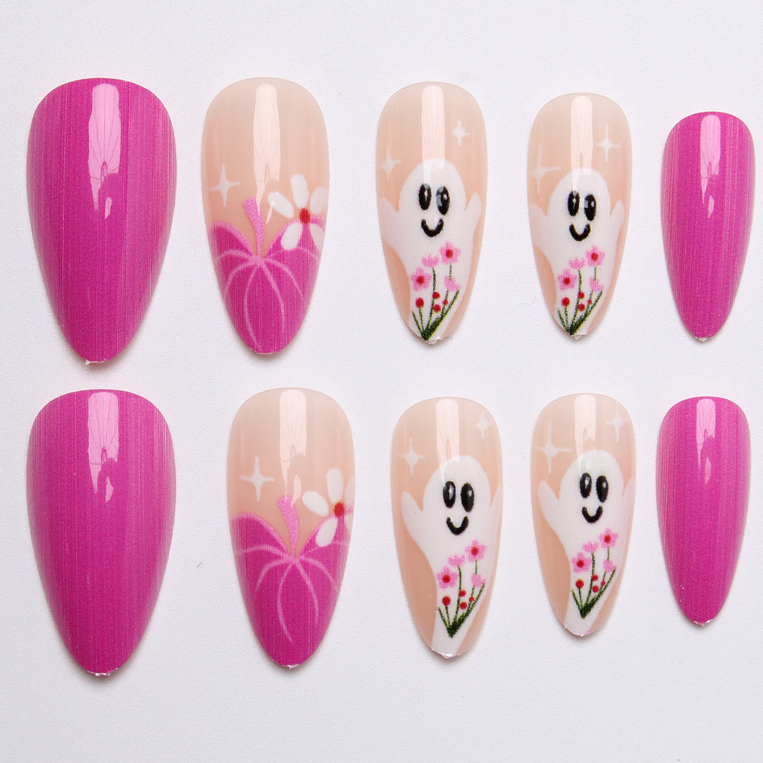 Kreatives Kunstnagel-Set mit Gespenst-Design Karnz