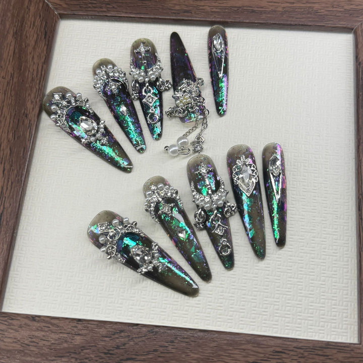 Premium Dekorativer Strass-Nagelkunst-Set