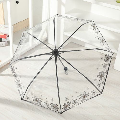 Damen Faltbarer Regenschirm mit Blumenmuster Karnz