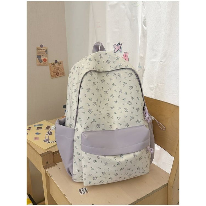 Blumenmuster Alltags Rucksack