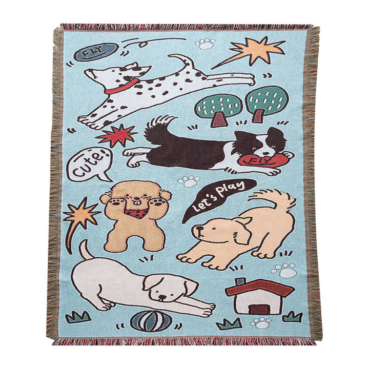 Verspielt Hunde-Themen Wurfdecke