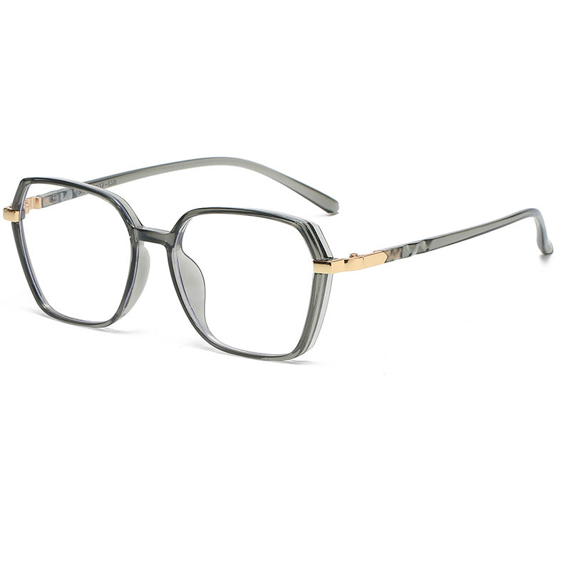 Damen modische quadratische Lesebrille mit goldenen Akzenten Karnz
