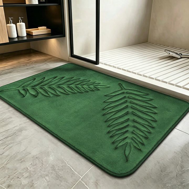 Weicher Plüsch-Blatt-Design-Badeteppich für das Badezimmer