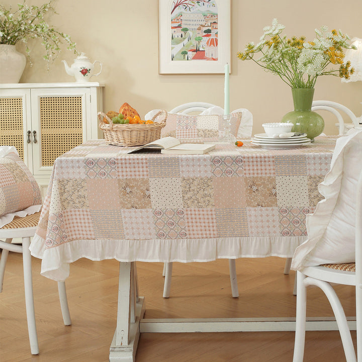 Vintage-Patchwork-Tischdecke