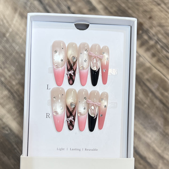Premium Dekorative Stiletto Drucknagelset Karnz