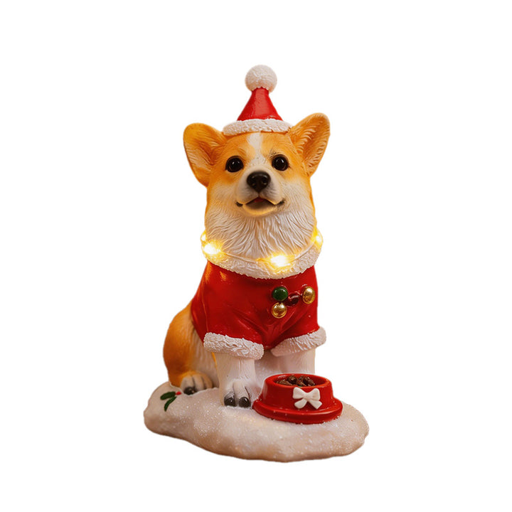Dekorative Weihnachtsfigur im Hundedesign Karnz