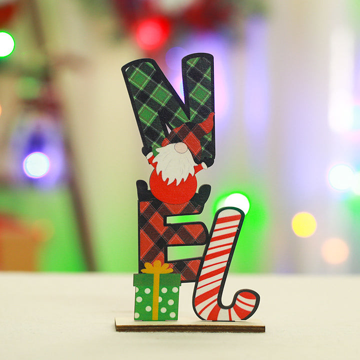 Festliche Holzdekoration mit Weihnachtsmotiv Karnz
