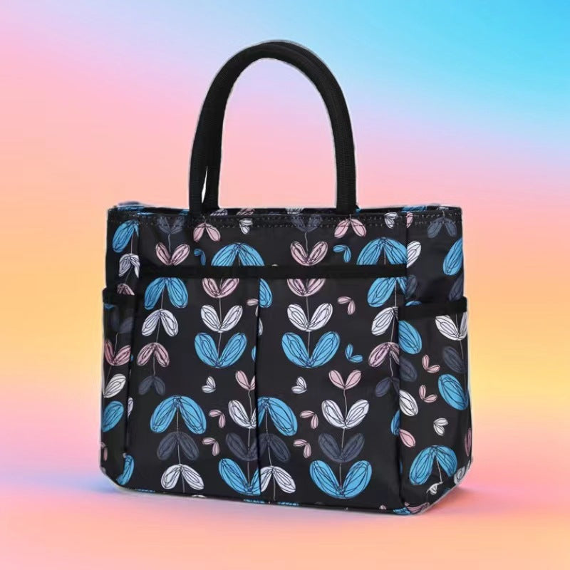 Multi-Pocket Candy Print Tote Bag Karnz