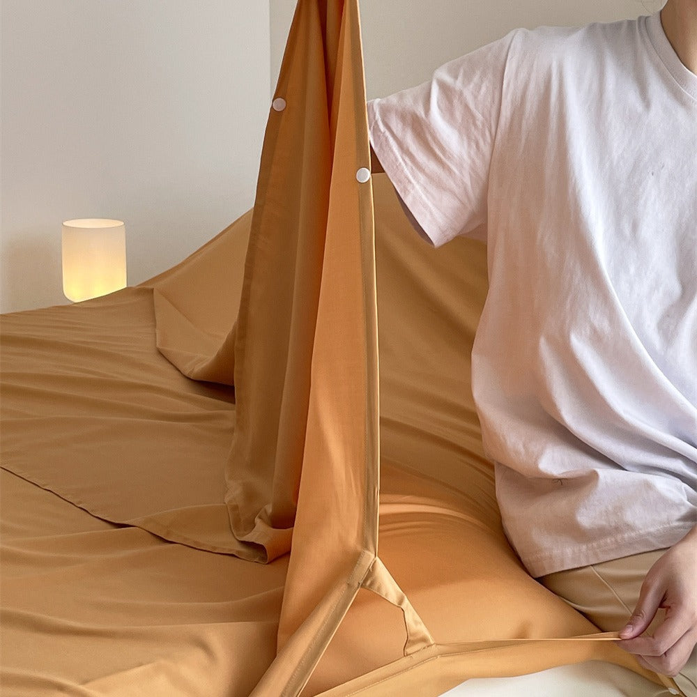 Premium-Mikrofaser-Bettlaken-Set mit Spannbettlaken & Oberlaken, knitterarm und atmungsaktiv