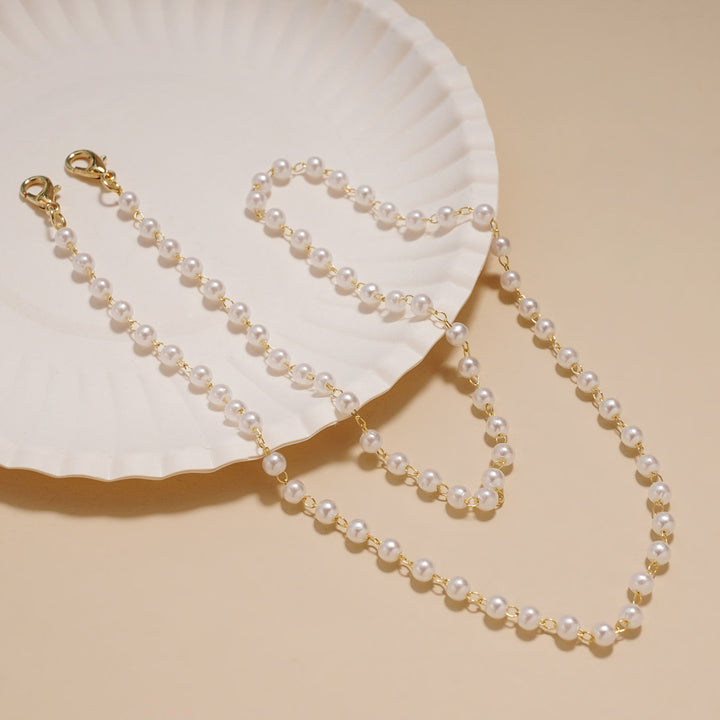 Elegante Perlenhalskette Karnz
