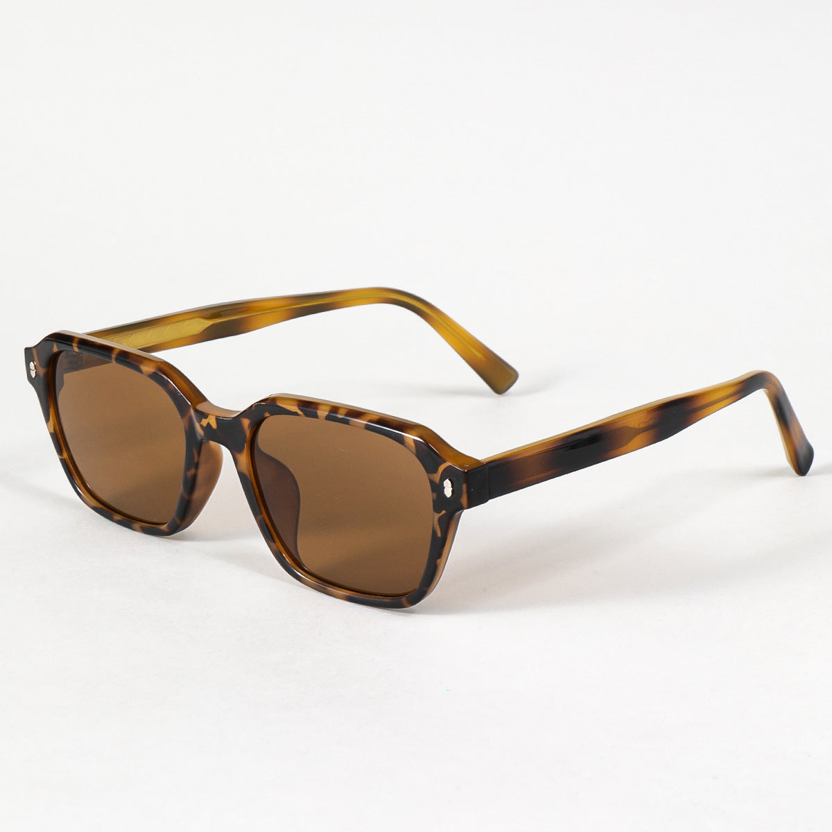 Damen rechteckige Sonnenbrille mit trendigem transparenten Rahmen Karnz