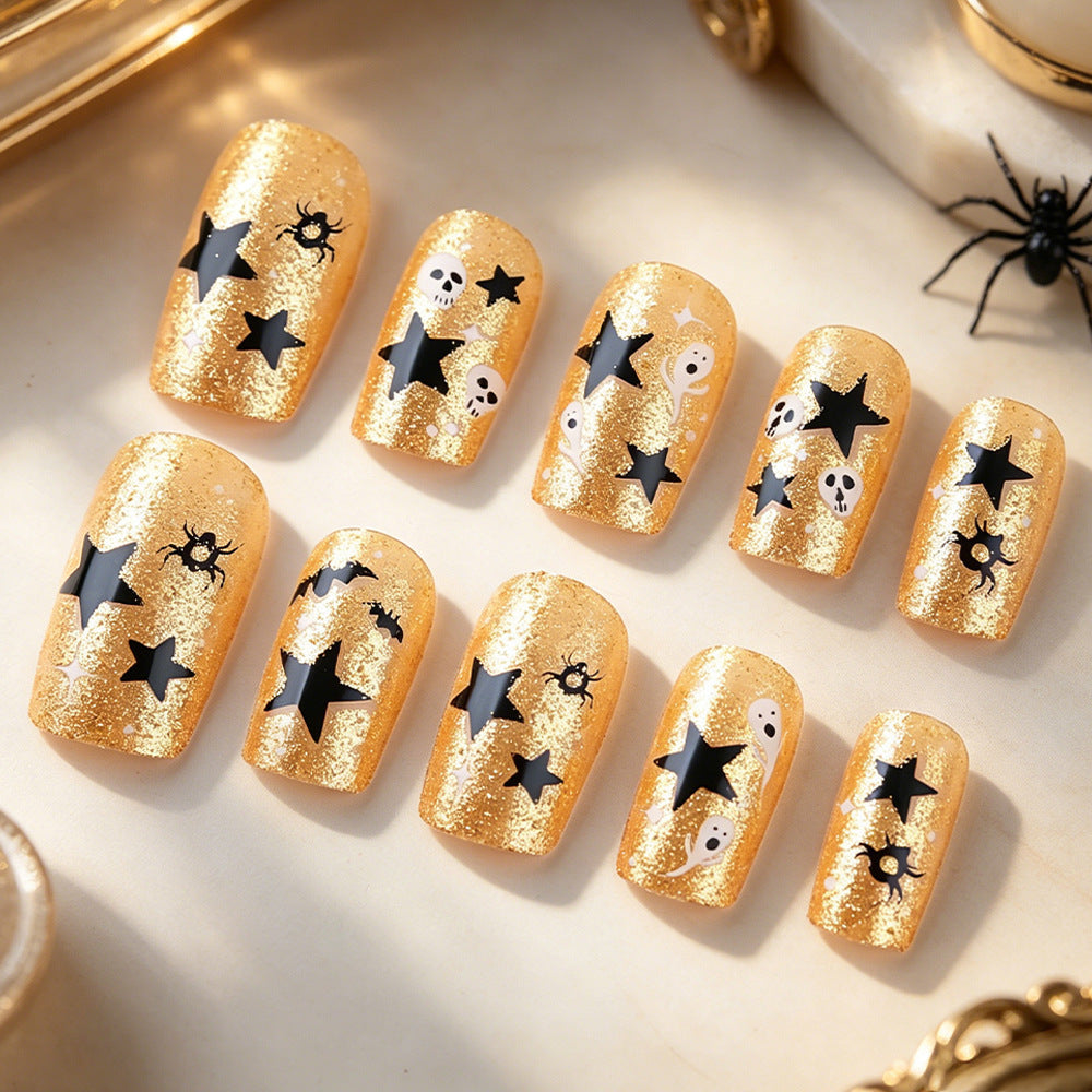 Halloween-Themen Glitzer Nagelkunst Karnz