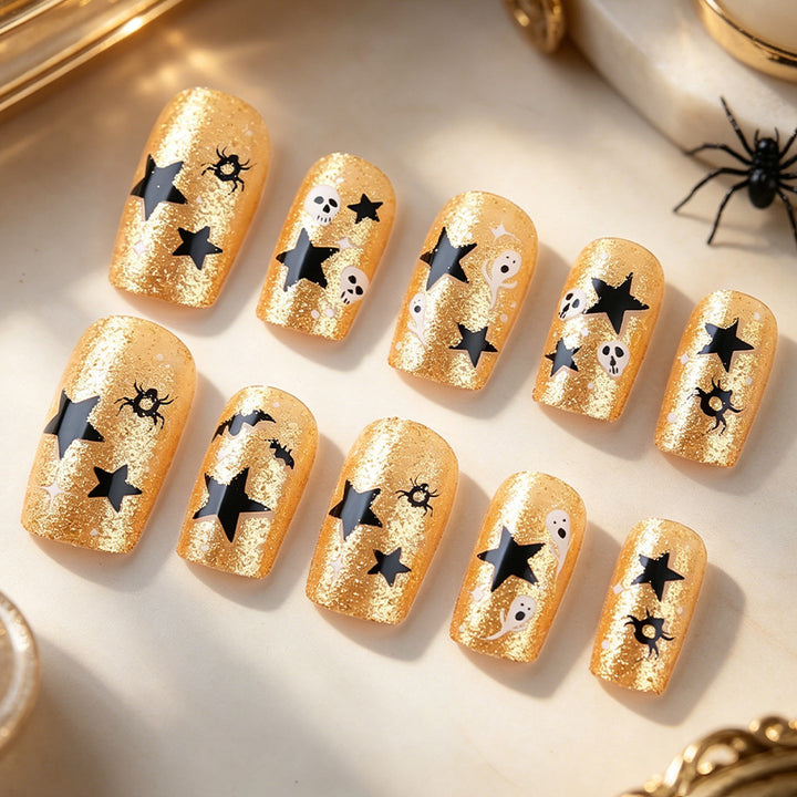 Halloween-Themen Glitzer Nagelkunst Karnz