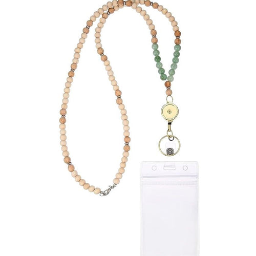Beaded ID Badge Lanyard Karnz 178815*10mm8596