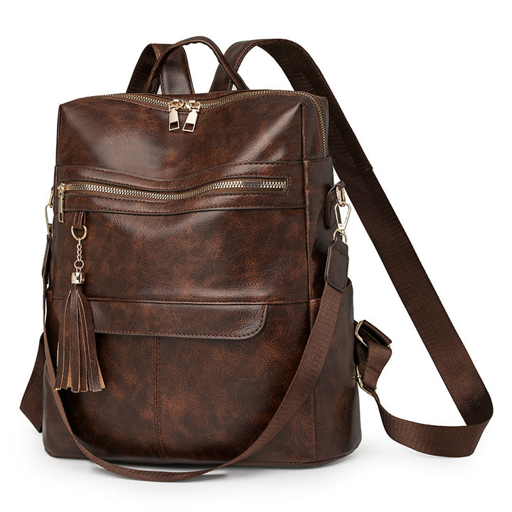 Vielseitiger stilvoller Leder-Rucksack Karnz