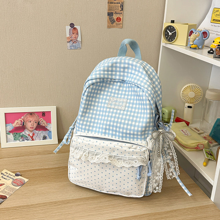 Stylisher Gingham-Muster Rucksack Karnz