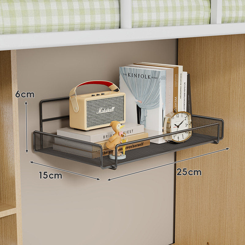 Niedrigprofiliertes Mesh-Unter-Schienen-Organizer-Regal für Bettgestelle und Etagenbett-Schienen