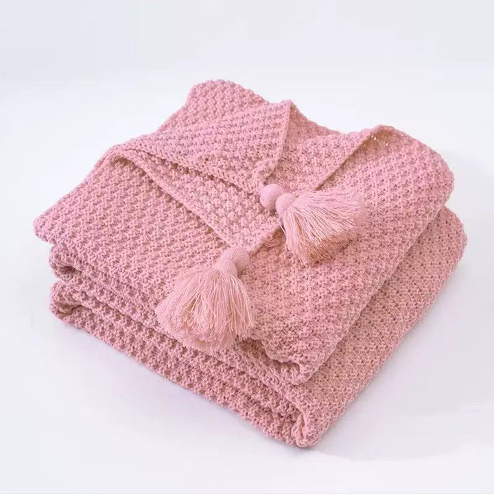 Premium strukturiert Strickwurfdecke