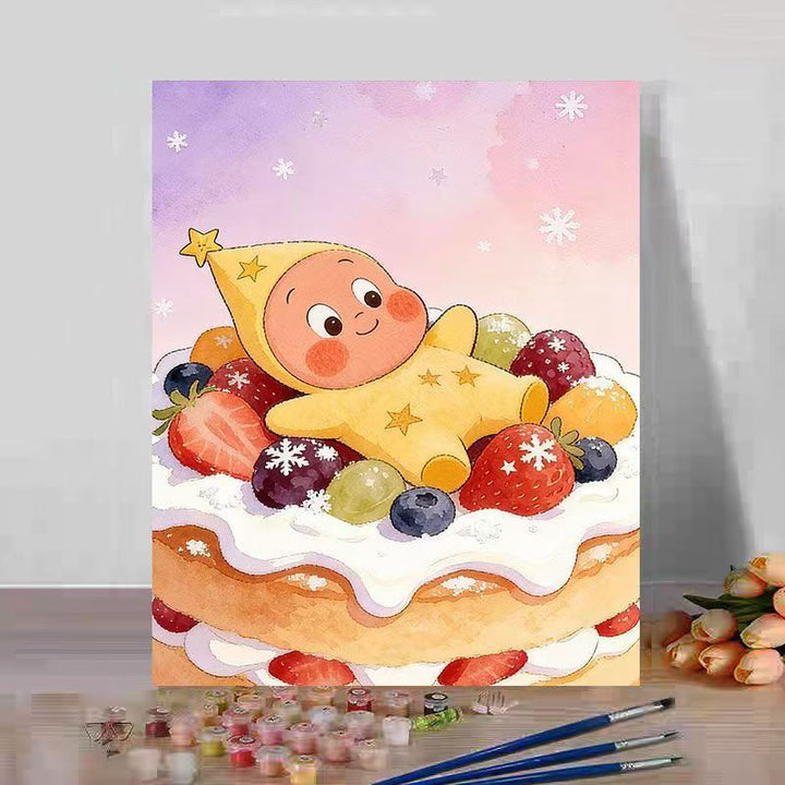 Niedliches Dessert-Themen Leinwandkunstwerk Karnz