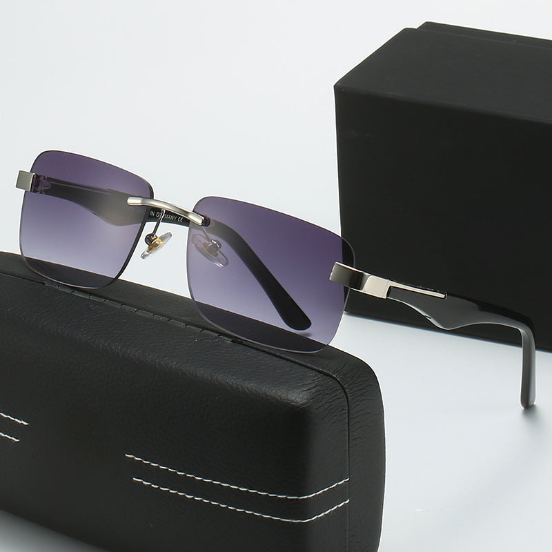 Damen modische Halbrahmenbrille mit elegantem Metall- und Kunststoffmix Karnz