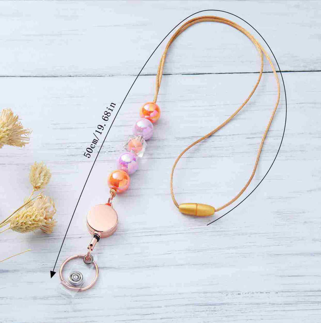 Dekorativer Perlen-ID-Badge-Lanyard Karnz