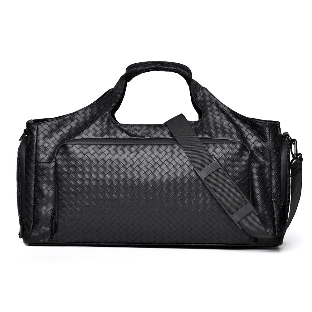 Gewebte Leder Reise-Duffel-Tasche Karnz