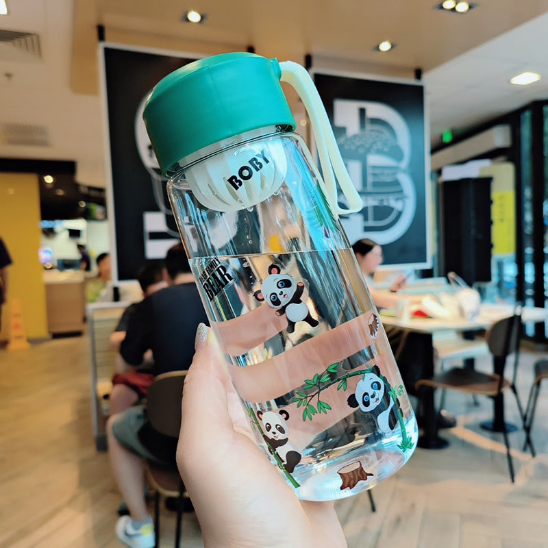 Damen Verspielte Trinkflasche mit fröhlichem Panda-Motiv Karnz