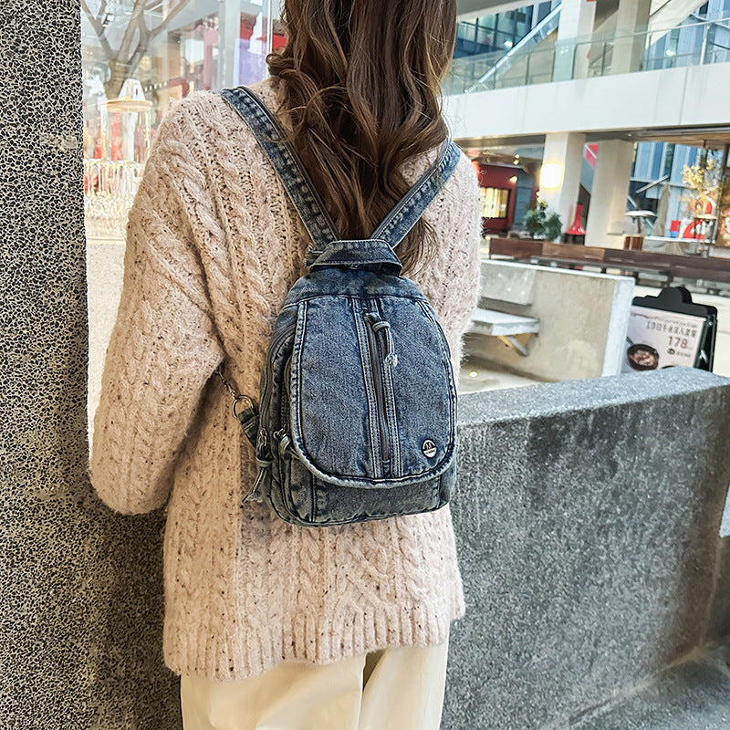 Kompakte Denim Sling-Rucksack Karnz