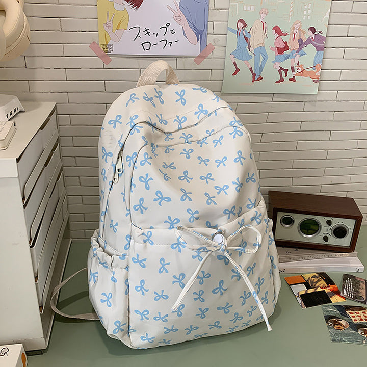 Süße Rucksack mit Schleifenmuster