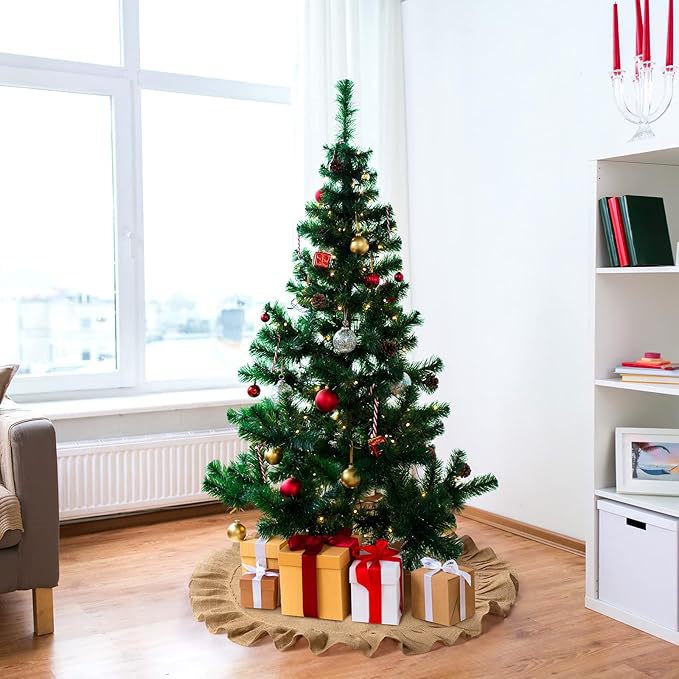 Rustikaler Weihnachtsbaumrock mit Rüschendetail Karnz