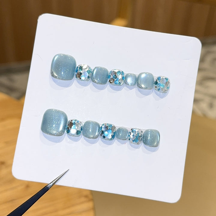 Glamouröse Kunstnägel Im Kühlen Glitzerdesign Karnz
