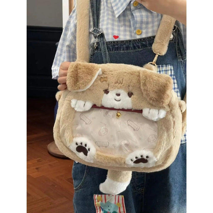 Plüsch Umhängetasche mit Hunde-Motiv Karnz