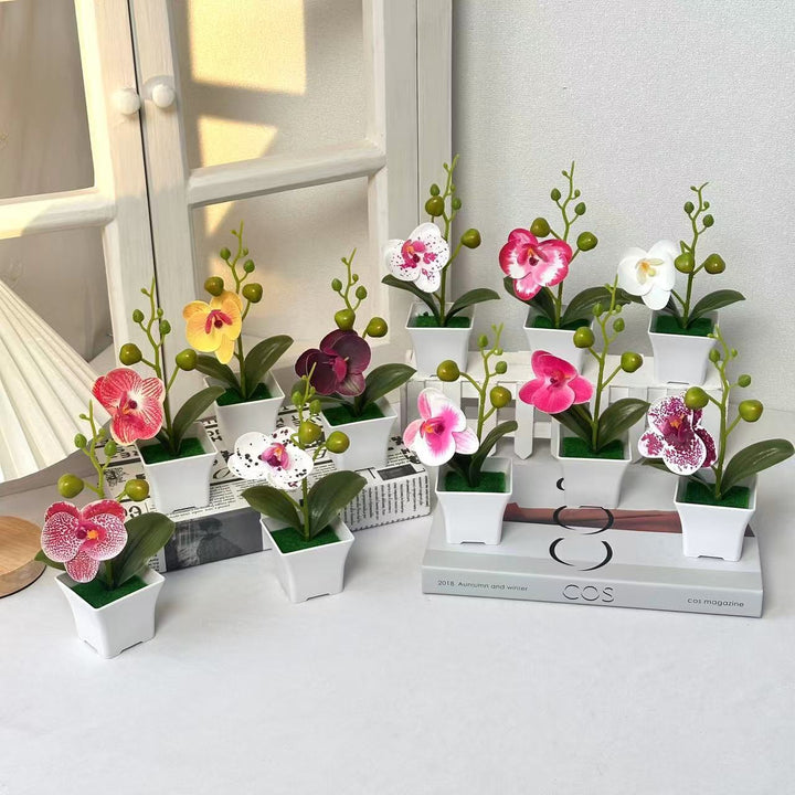 Lebensnahe Miniatur-Orchideenpflanze