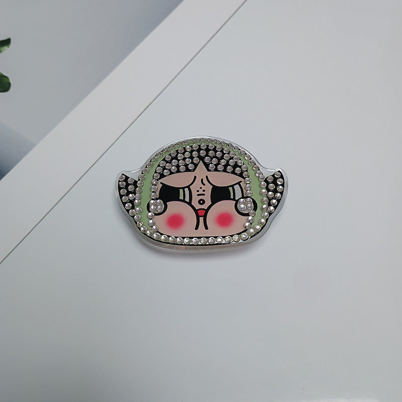 Dekorative Strass Charakter Brosche Karnz