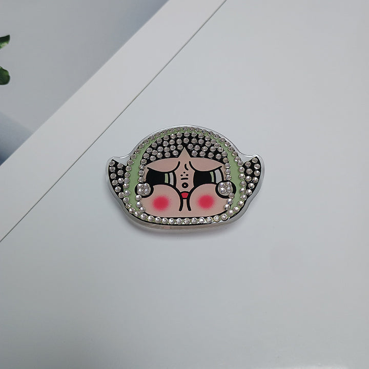 Dekorative Strass Charakter Brosche Karnz