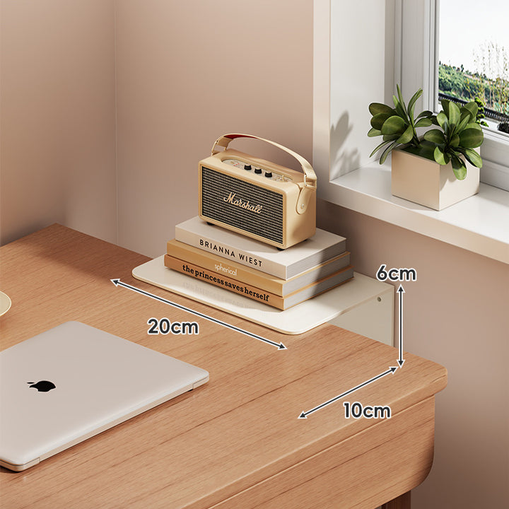 Slim schwebendes wandmontiertes Schreibtischregal Monitorerhöhung mit eleganter, gehärteter Glasoberfläche