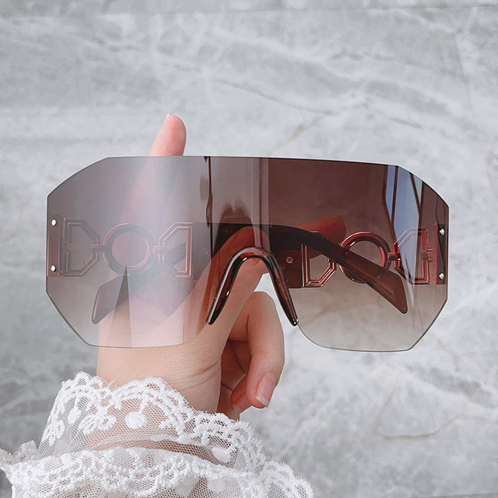 Fashion Statement Breitkrempige Schild Sonnenbrille Karnz